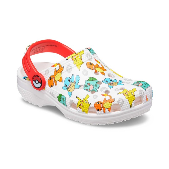 Crocs Kids-Girls White-Multi Casual Clogs (SKU: 127-207739-94S-2)