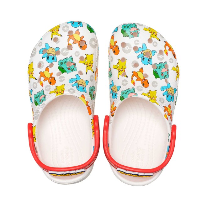Crocs Kids-Girls White-Multi Casual Clogs (SKU: 127-207739-94S-2)