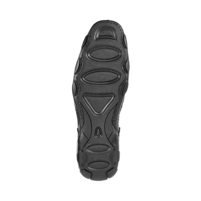 J.Fontini Men Black Ethnic Moccasin (SKU: 14-110-11-40)