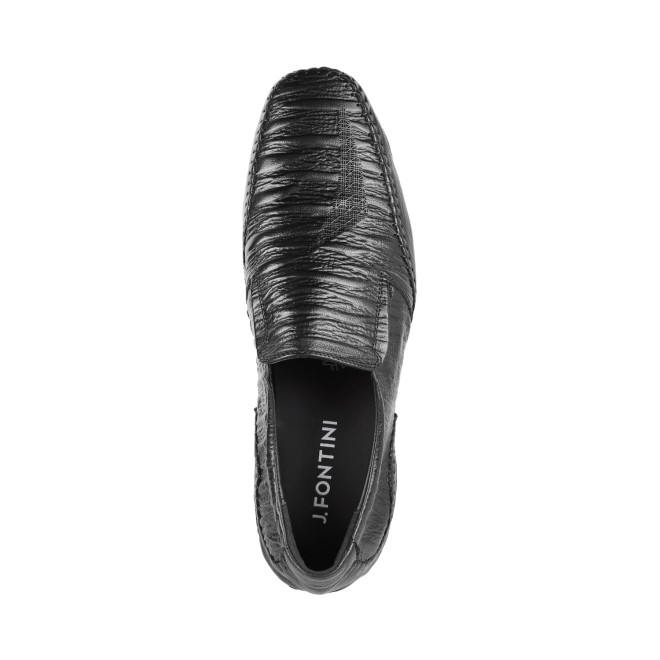 J.Fontini Men Black Ethnic Moccasin (SKU: 14-110-11-40)