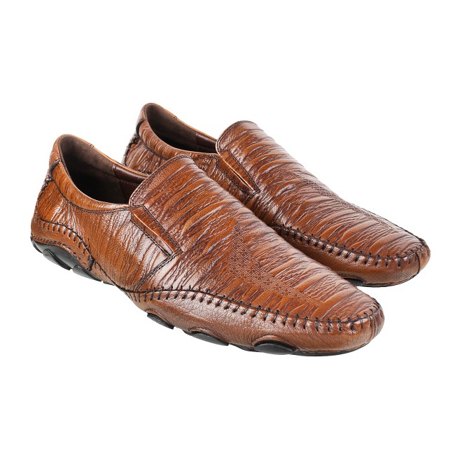 J.Fontini Men Tan Ethnic Moccasin (SKU: 14-110L-23-46)