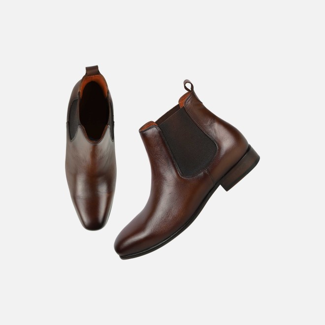 J.Fontini Men Tan Formal Boots (SKU: 14-1203-23-40)