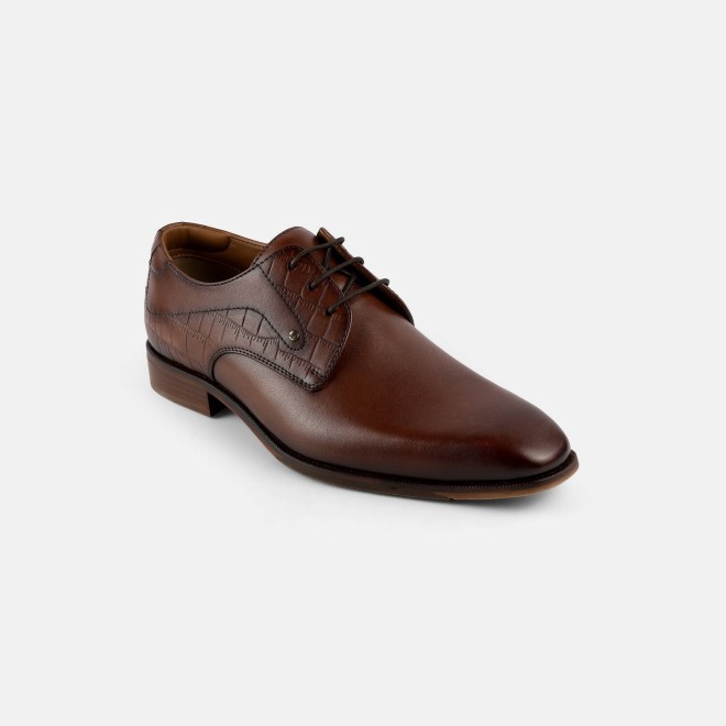 J.Fontini Men Tan Formal Lace-Up