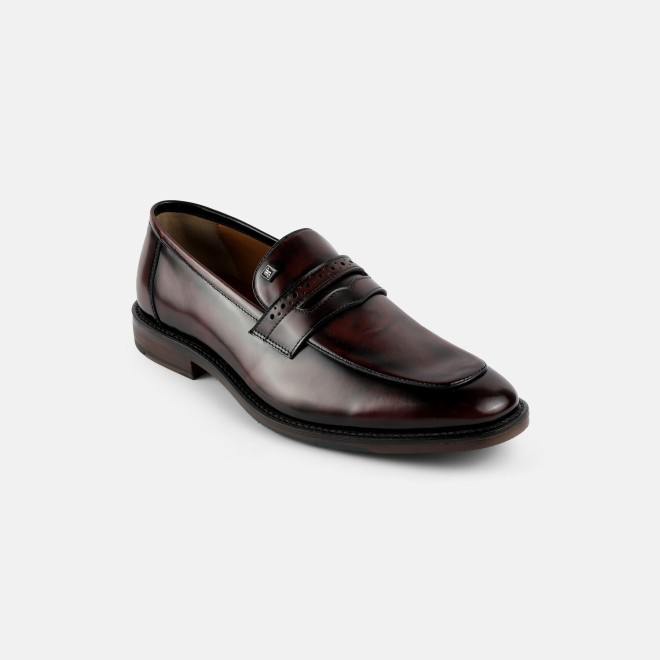 J.Fontini Men Wine Formal Slip-Ons