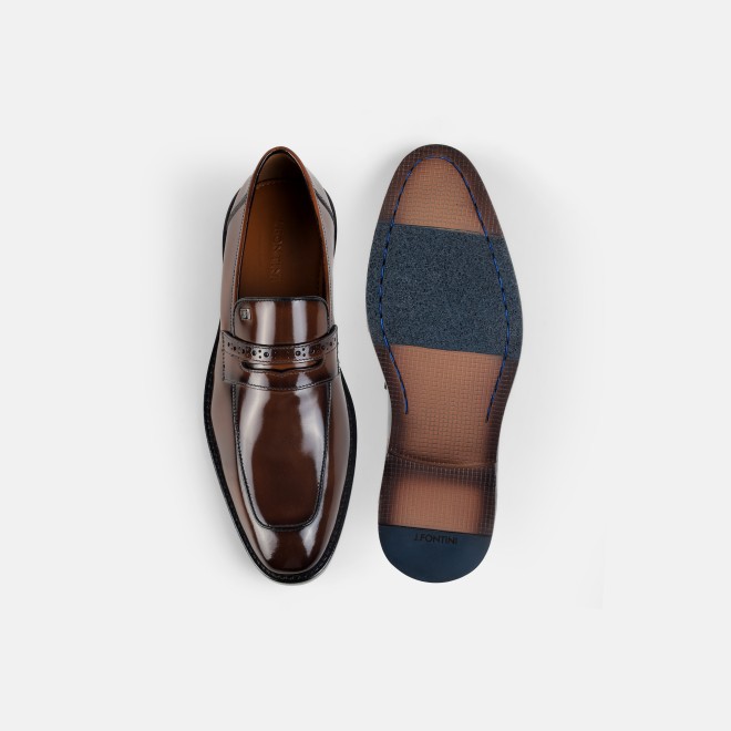 J.Fontini Men Tan Party Moccasin (SKU: 14-1240-23-41)