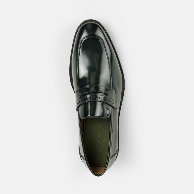 J.Fontini Men Green Party Moccasin (SKU: 14-1240-21-41)