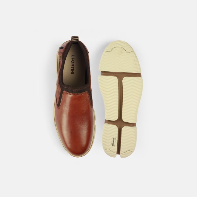J.Fontini Men Tan Casual Moccasin (SKU: 14-1257-23-41)