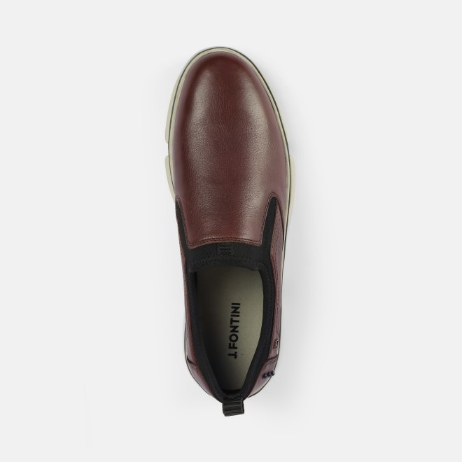 J.Fontini Men Wine Casual Moccasin (SKU: 14-1257-58-41)