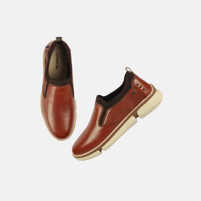 J.Fontini Men Tan Casual Moccasin (SKU: 14-1257-23-41)