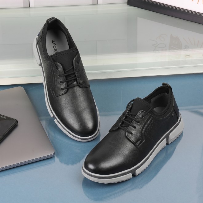 J.Fontini Men Black Casual Lace Up (SKU: 14-1258-11-39)
