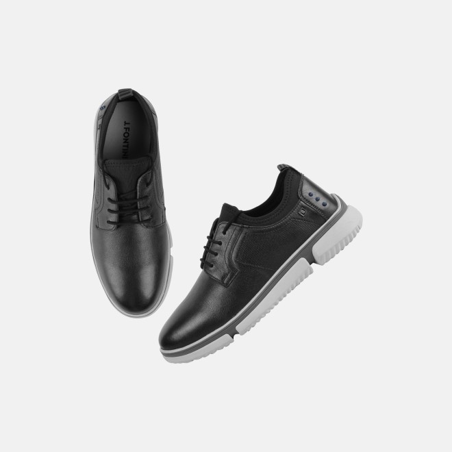 J.Fontini Men Black Casual Lace Up (SKU: 14-1258-11-39)