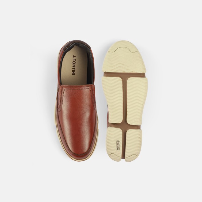 J.Fontini Men Tan Casual Moccasin (SKU: 14-1259-23-40)