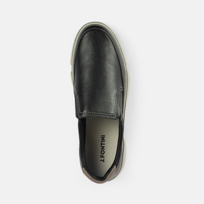 J.Fontini Men Black Casual Moccasin (SKU: 14-1259-11-40) J.Fontini Men Black Casual Moccasin (SKU: 14-1259-11-40)