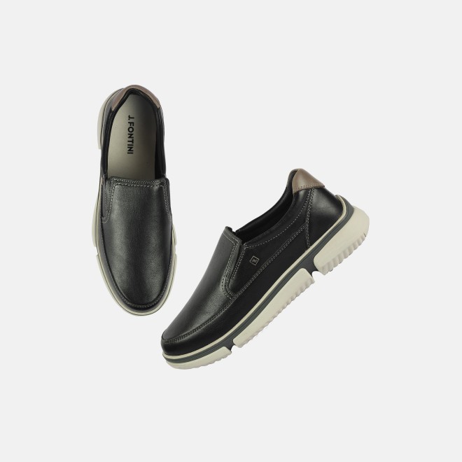 J.Fontini Men Black Casual Moccasin (SKU: 14-1259-11-40) J.Fontini Men Black Casual Moccasin (SKU: 14-1259-11-40)