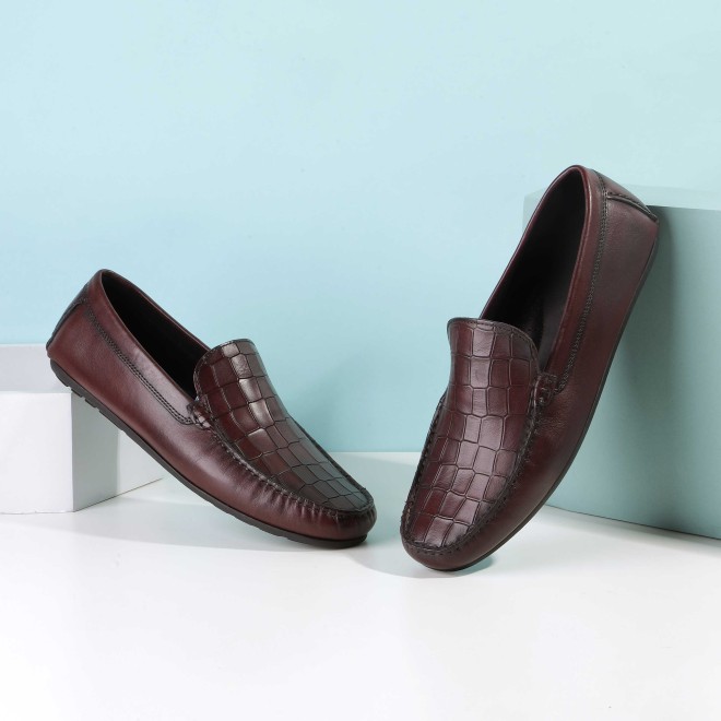 J.Fontini Men Wine Casual Loafers