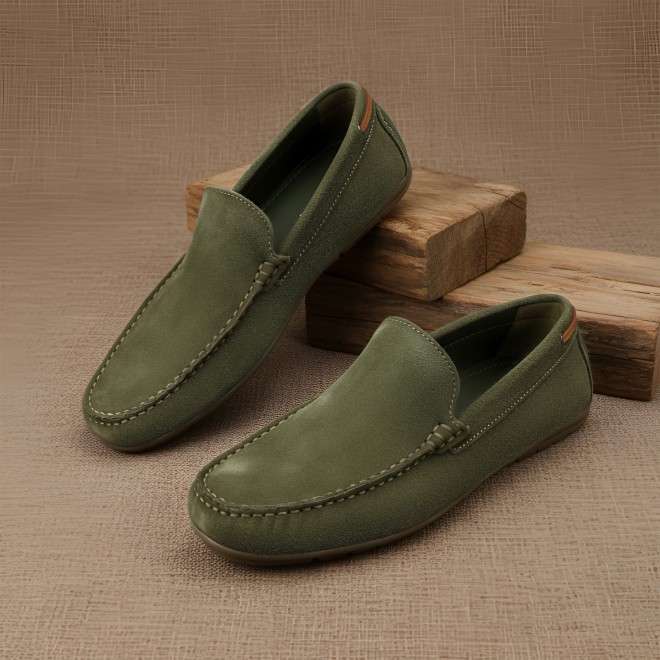 J.Fontini Men Olive Casual Loafers