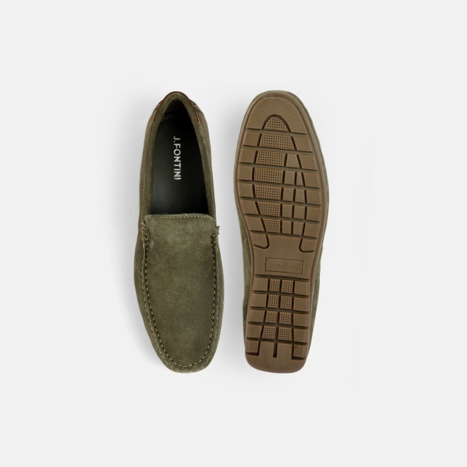 J.Fontini Men Olive Casual Loafers (SKU: 14-1294-49-41)