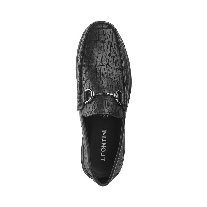 J.Fontini Men Black Casual Loafers (SKU: 14-1370-11-40)