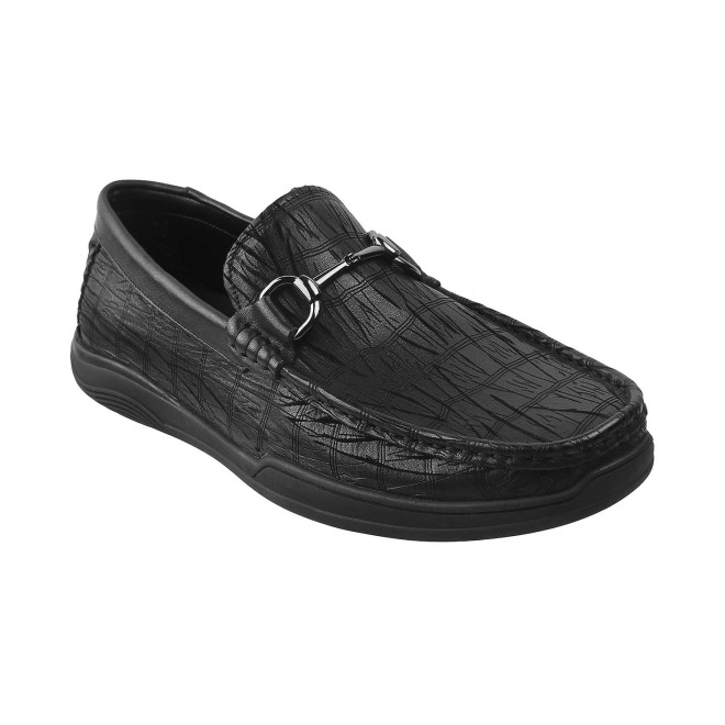 J.Fontini Men Black Casual Loafers