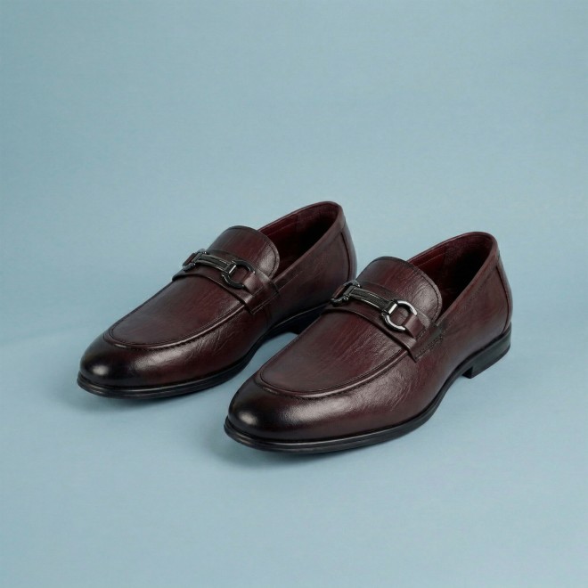 J.Fontini Men Wine Formal Moccasin