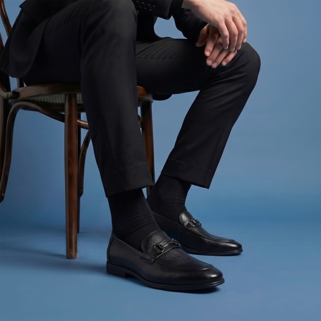 J.Fontini Men Black Formal Moccasin (SKU: 14-1453-11-39)