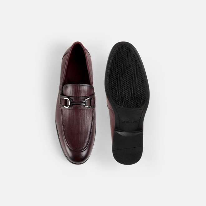 J.Fontini Men Wine Formal Moccasin (SKU: 14-1453-58-39)