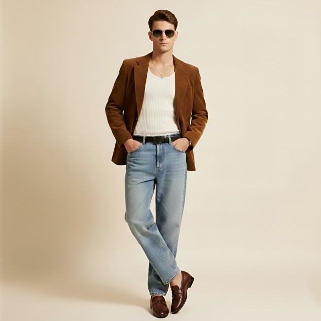 J.Fontini Men Tan Formal Moccasin (SKU: 14-1526-23-41)
