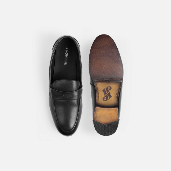 J.Fontini Men Black Formal Moccasin (SKU: 14-1526-11-40)