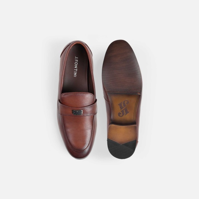 J.Fontini Men Tan Formal Moccasin (SKU: 14-1526-23-41)