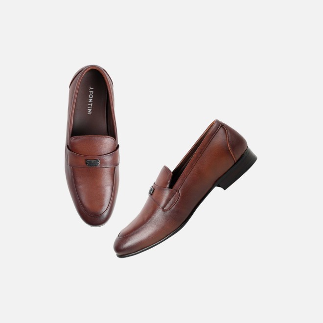 J.Fontini Men Tan Formal Moccasin (SKU: 14-1526-23-41)