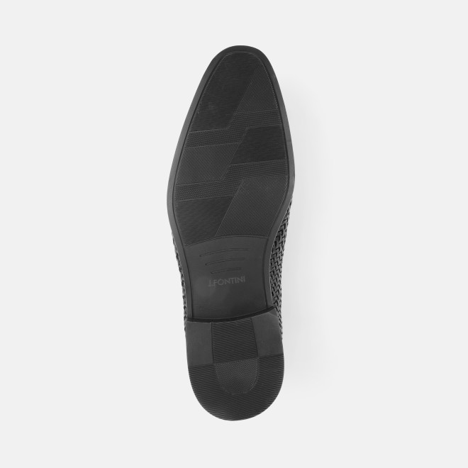 J.Fontini Men Black Party Moccasin (SKU: 14-1607-11-41)