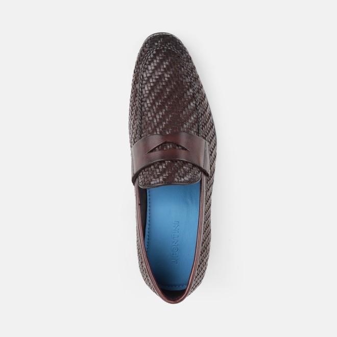 J.Fontini Men Brown Party Moccasin (SKU: 14-1607-12-40)