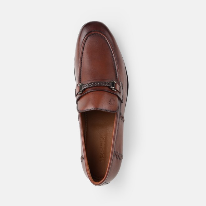 J.Fontini Men Tan Formal Moccasin (SKU: 14-1608-23-39)