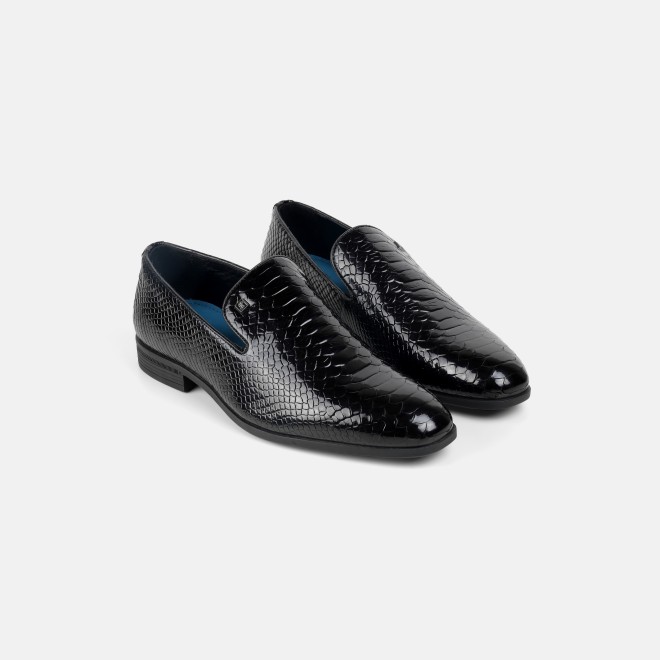 J.Fontini Men Black Party Moccasin (SKU: 14-1609-11-40)