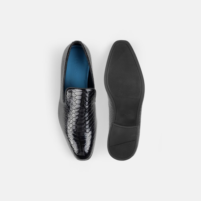 J.Fontini Men Black Party Moccasin (SKU: 14-1609-11-40)