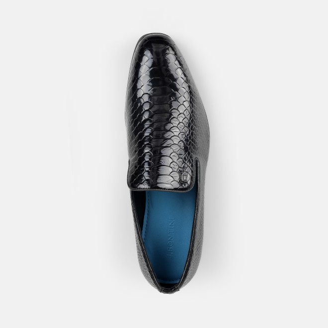 J.Fontini Men Black Party Moccasin (SKU: 14-1609-11-39)