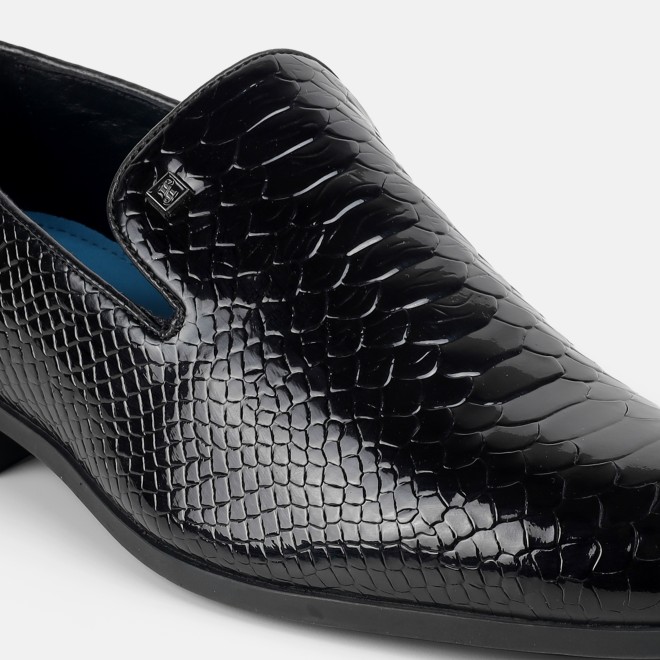 J.Fontini Men Black Party Moccasin (SKU: 14-1609-11-40)