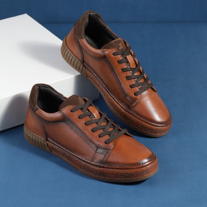 J.Fontini Men Tan Casual Lace-Up (SKU: 14-1619-23-39)