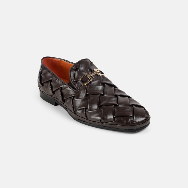 J.Fontini Men Brown Ethnic Slip Ons (SKU: 14-1648-12-41)