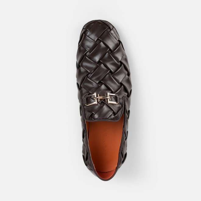 J.Fontini Men Brown Ethnic Slip Ons (SKU: 14-1648-12-41)
