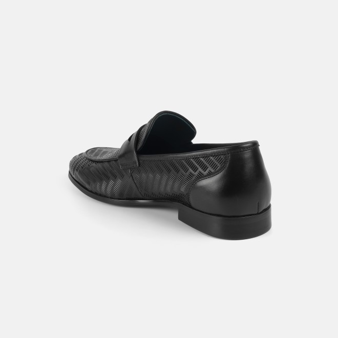 J.Fontini Men Black Formal Moccasin (SKU: 14-1650-11-40)