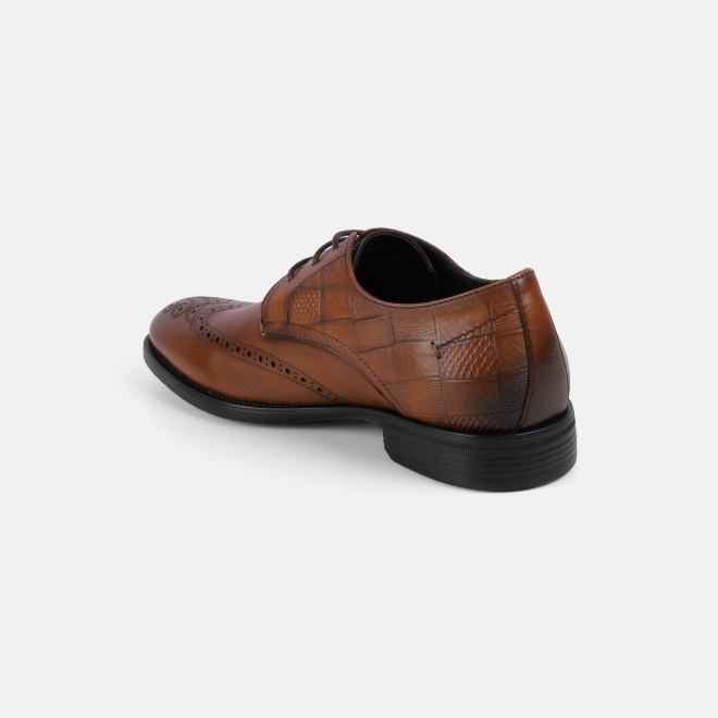 J.Fontini Men Tan Formal Brogue (SKU: 14-1651-23-40)