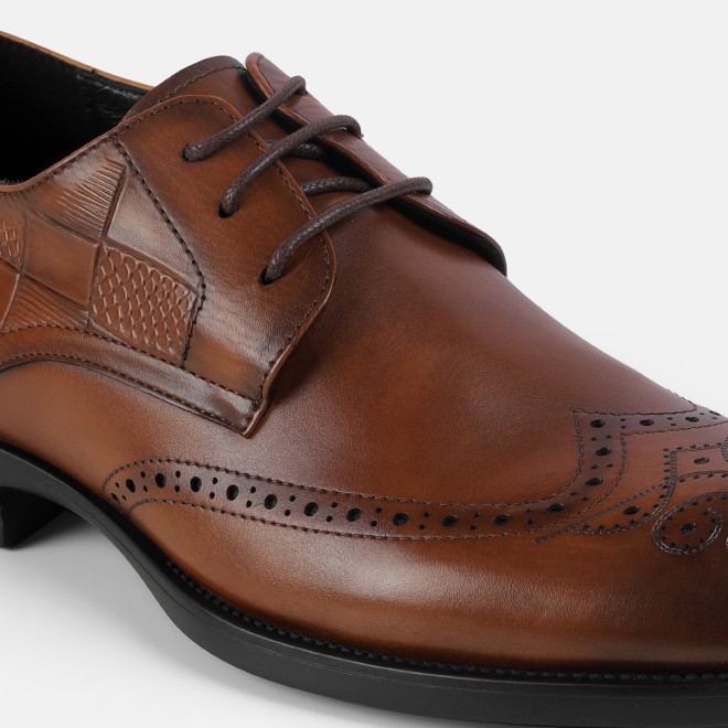 J.Fontini Men Tan Formal Brogue (SKU: 14-1651-23-40)