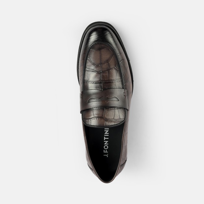 J.Fontini Men Grey Formal Moccasin (SKU: 14-1652-14-40)