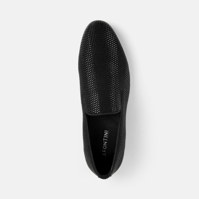 J.Fontini Men Black Party Moccasin (SKU: 14-1664-11-40)
