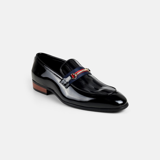 J.Fontini Men Black Party Moccasin