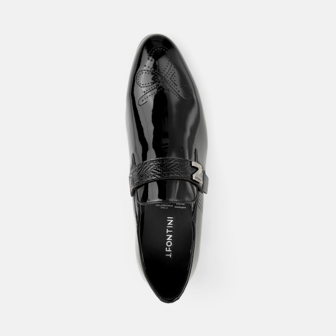 J.Fontini Men Black Party Moccasin (SKU: 14-1667-11-40)