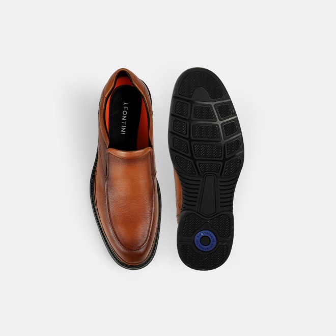 J.Fontini Men Tan Formal Moccasin (SKU: 14-1668-23-42)