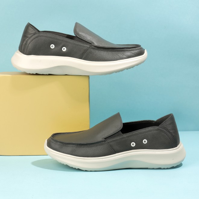 J.Fontini Men Grey Casual Loafers