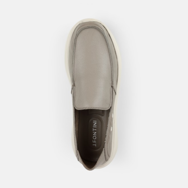 J.Fontini Men Khaki Casual Loafers (SKU: 14-1669-62-42)